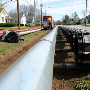 Maintenance work on a Columbia Gas pipeline