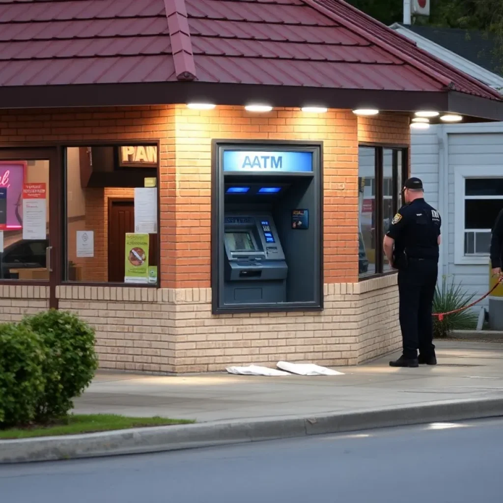 Damaged ATM outside New Diamond Chinese Restaurant in Philadelphia