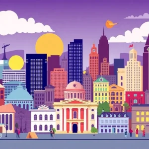 Illustration of Philadelphia arts scene affected by funding crisis