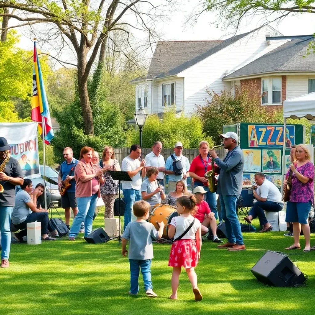 Festival participants enjoying jazz music in Germantown's Vernon Park
