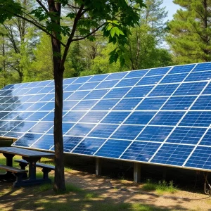 Solar energy array in Pennsylvania park