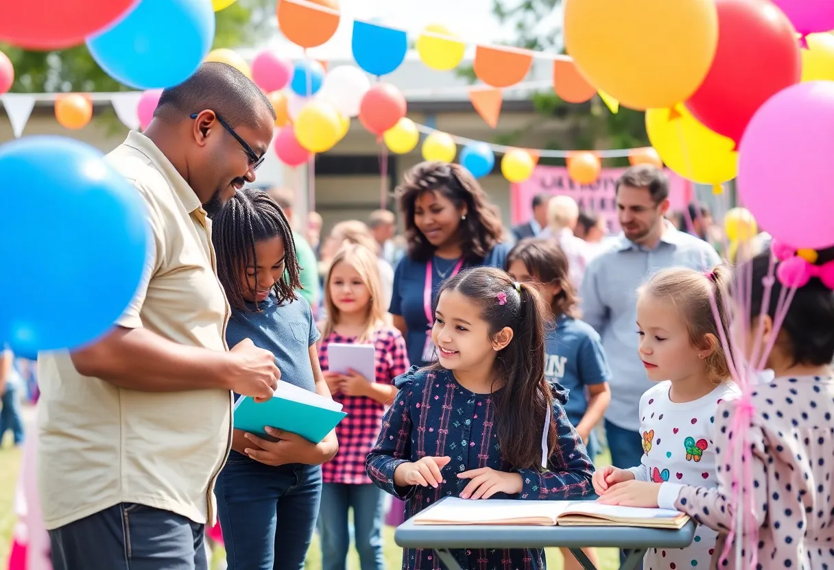 Community gathering celebrating The Grayson School's milestone anniversary.