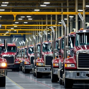 Mack Trucks production line in Lower Macungie Township