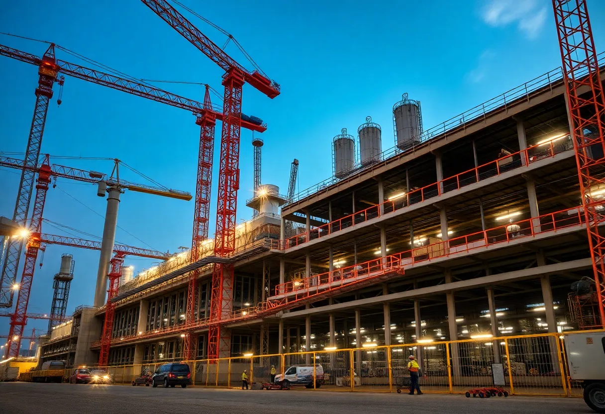Construction of Mitsubishi Electric Power Products facility in Beaver County