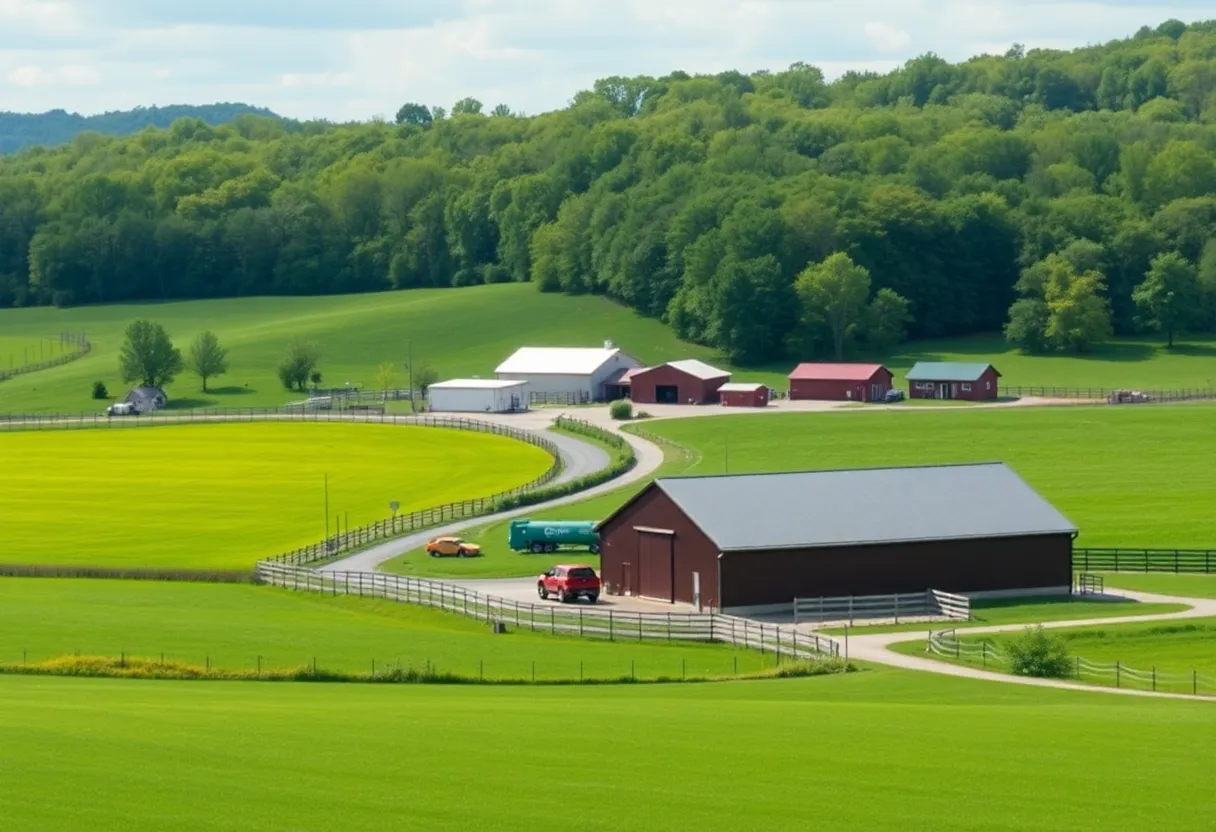 Farming landscape in Myerstown, Pennsylvania