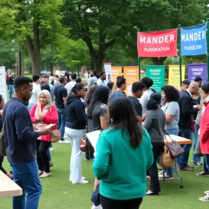 Job seekers at the Parks and Recreation job fair in Philadelphia