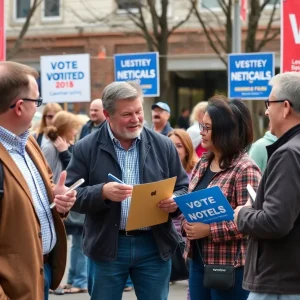 Community members engaging in discussions during the Pennsylvania 35th District election campaign.