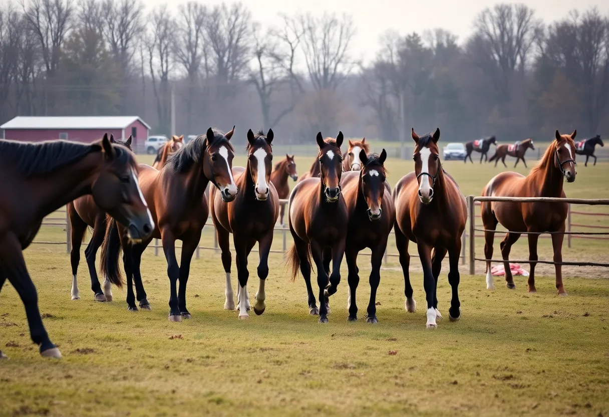 Uptowncharlybrown horses on a Pennsylvania farm