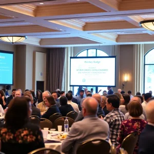 Attendees at the Pennsylvania Workforce Development Conference engaging in discussions.