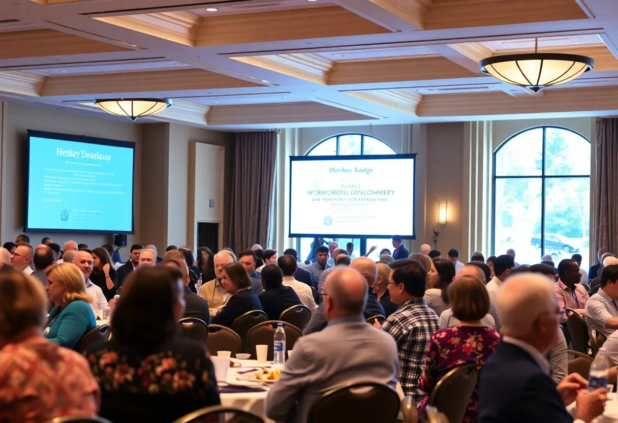 Attendees at the Pennsylvania Workforce Development Conference engaging in discussions.