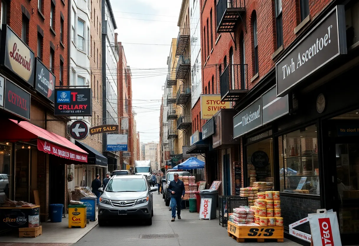 Philadelphia street scene highlighting local businesses amidst economic uncertainty.