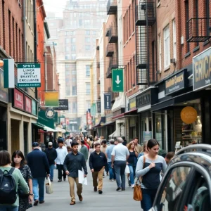 A vibrant street view of Philadelphia small businesses.