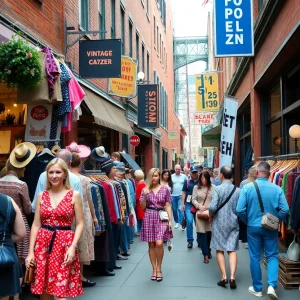 People exploring vintage fashion shops in Philadelphia