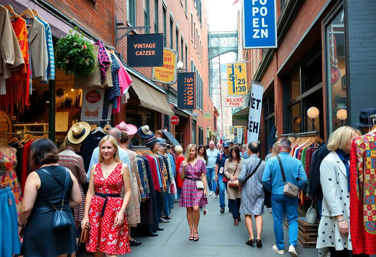 People exploring vintage fashion shops in Philadelphia
