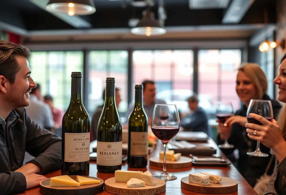 People enjoying wine at a Philadelphia wine club