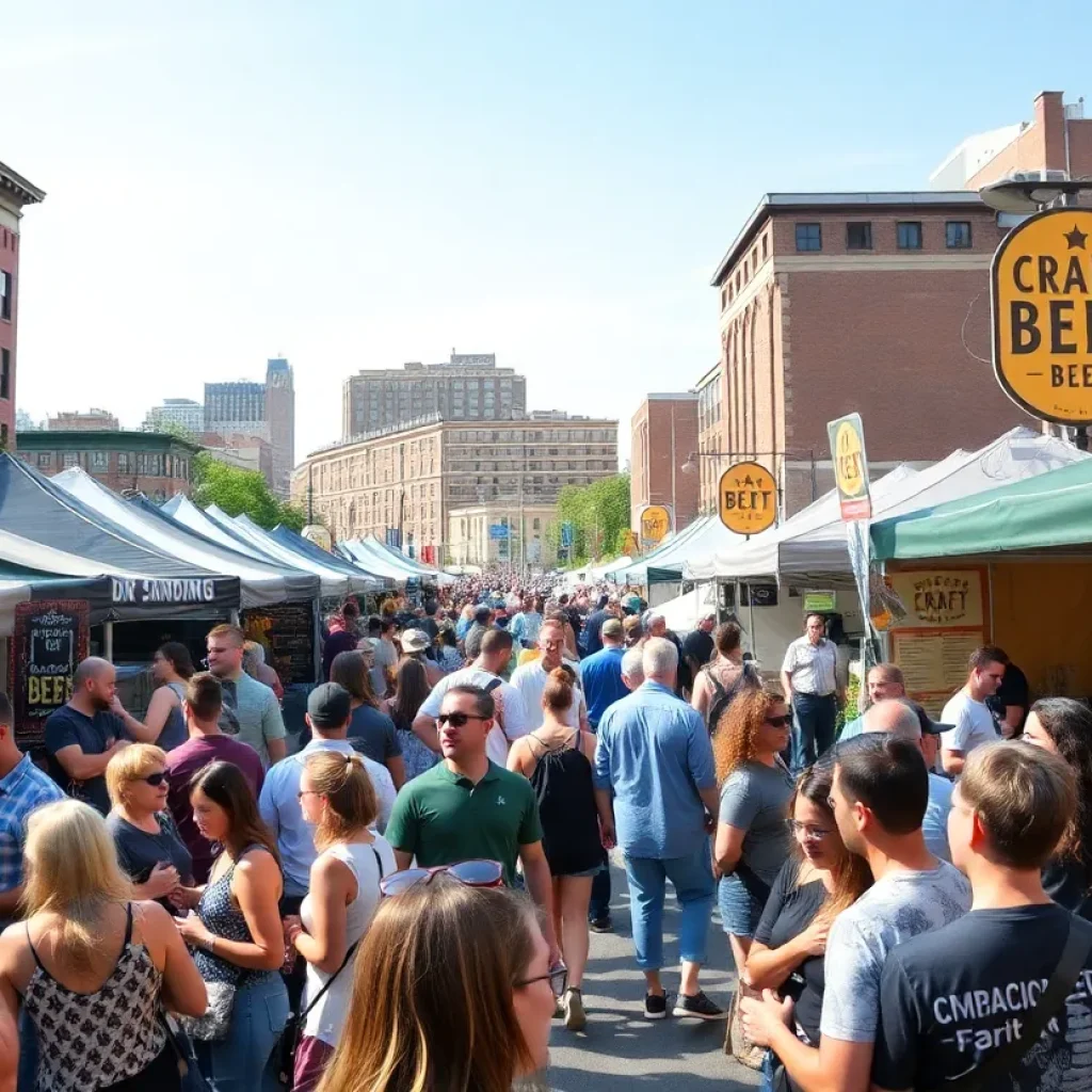 Crowd enjoying craft beer festival in Philadelphia