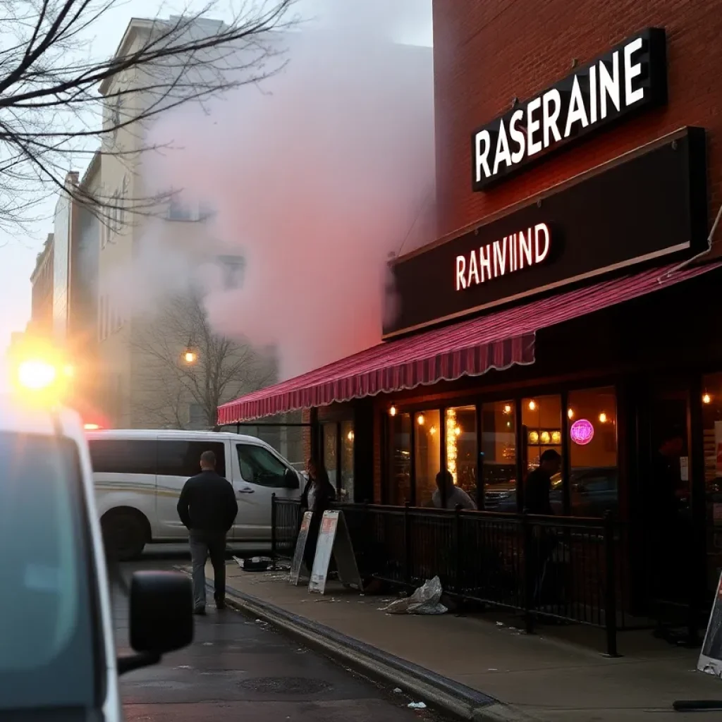 Aftermath of the explosion at the New Diamond Chinese Restaurant in Strawberry Mansion