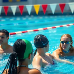 Diverse athletes representing gender identity in sports competition