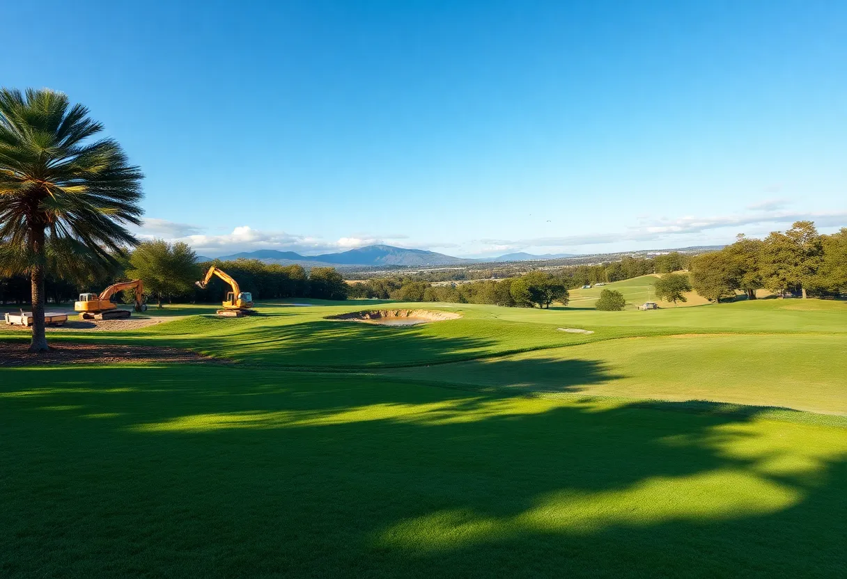 Renovation work at Toftrees Golf Resort