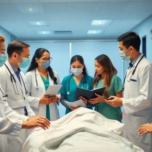 Group of healthcare professionals providing medical care