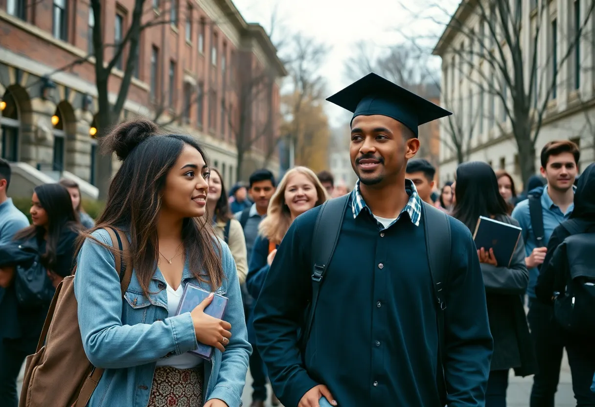 University of Pennsylvania campus with students
