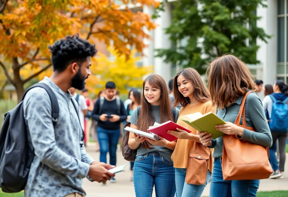 Students learning together on University of Pennsylvania campus.