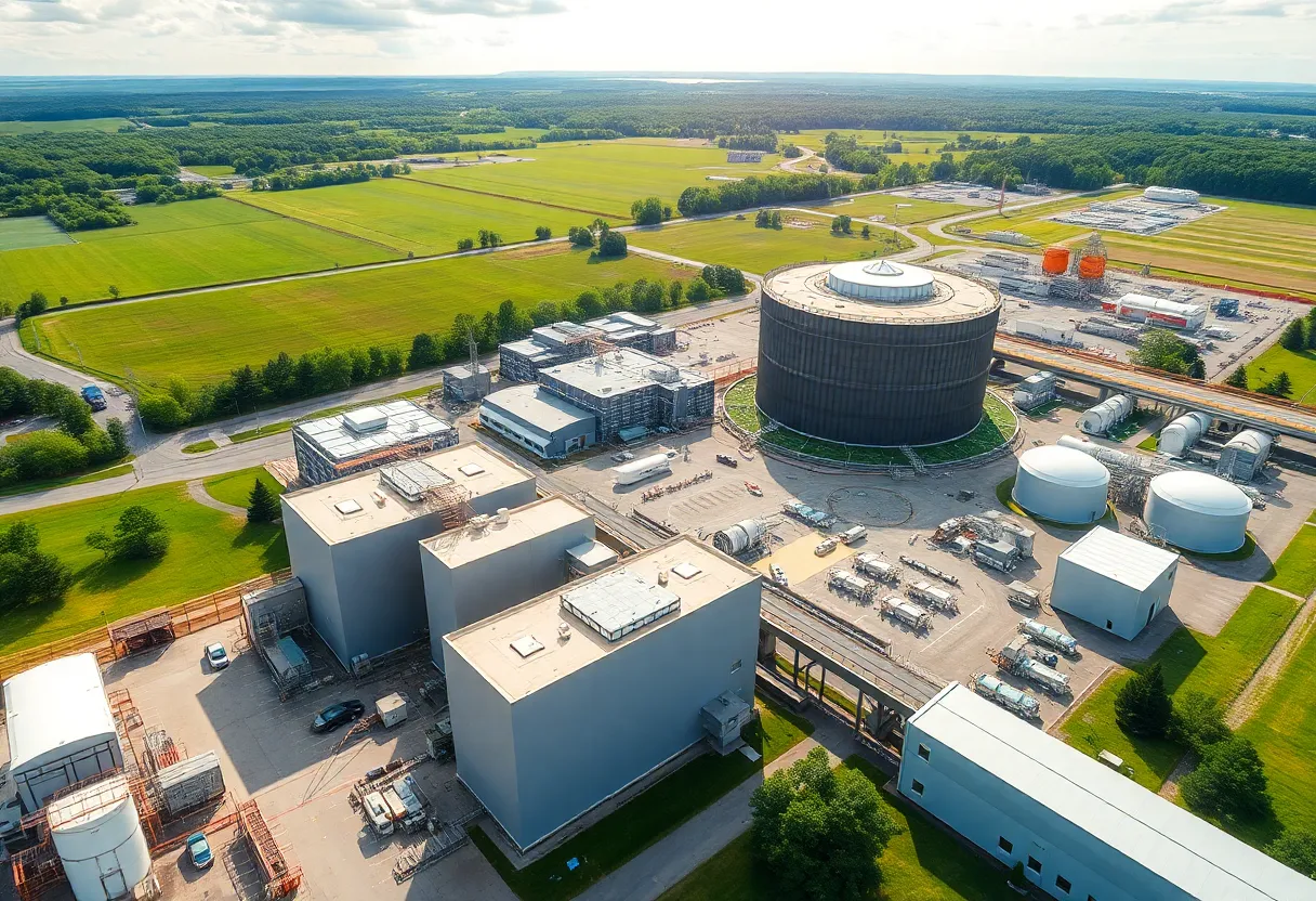 Modern nuclear energy facility showcasing major advancements in nuclear technology.