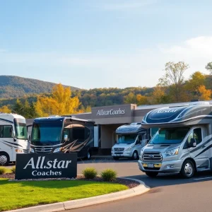 Allstar Coaches RV Rental Center in Lehigh Valley, Pennsylvania.