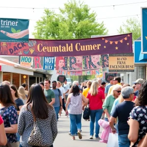 Community event celebrating local businesses during Small Business Week