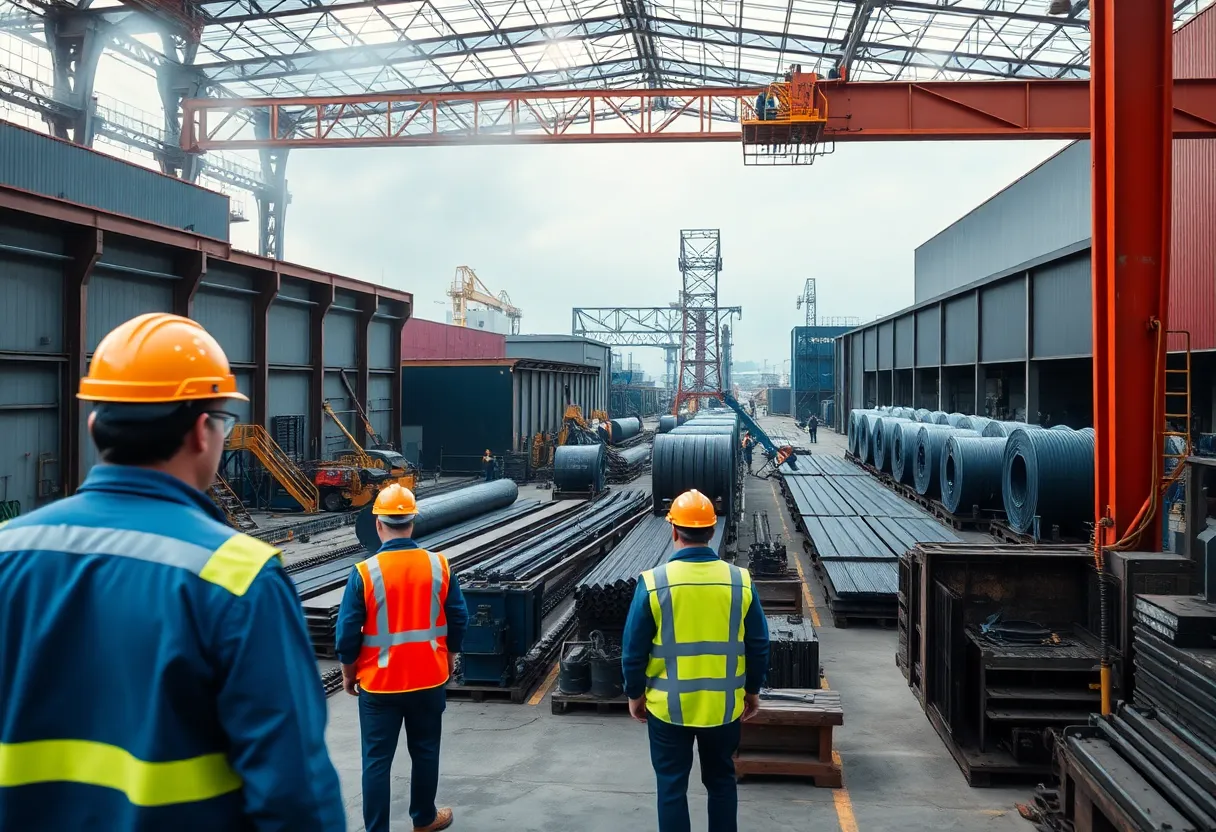 Cleveland-Cliffs steel manufacturing facility with workers