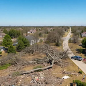 Damage caused by an EF-0 tornado in Collings Lakes, New Jersey