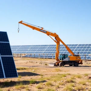 Equipment at a solar energy facility for decommissioning