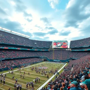 A lively atmosphere at the Philadelphia Eagles NFL game