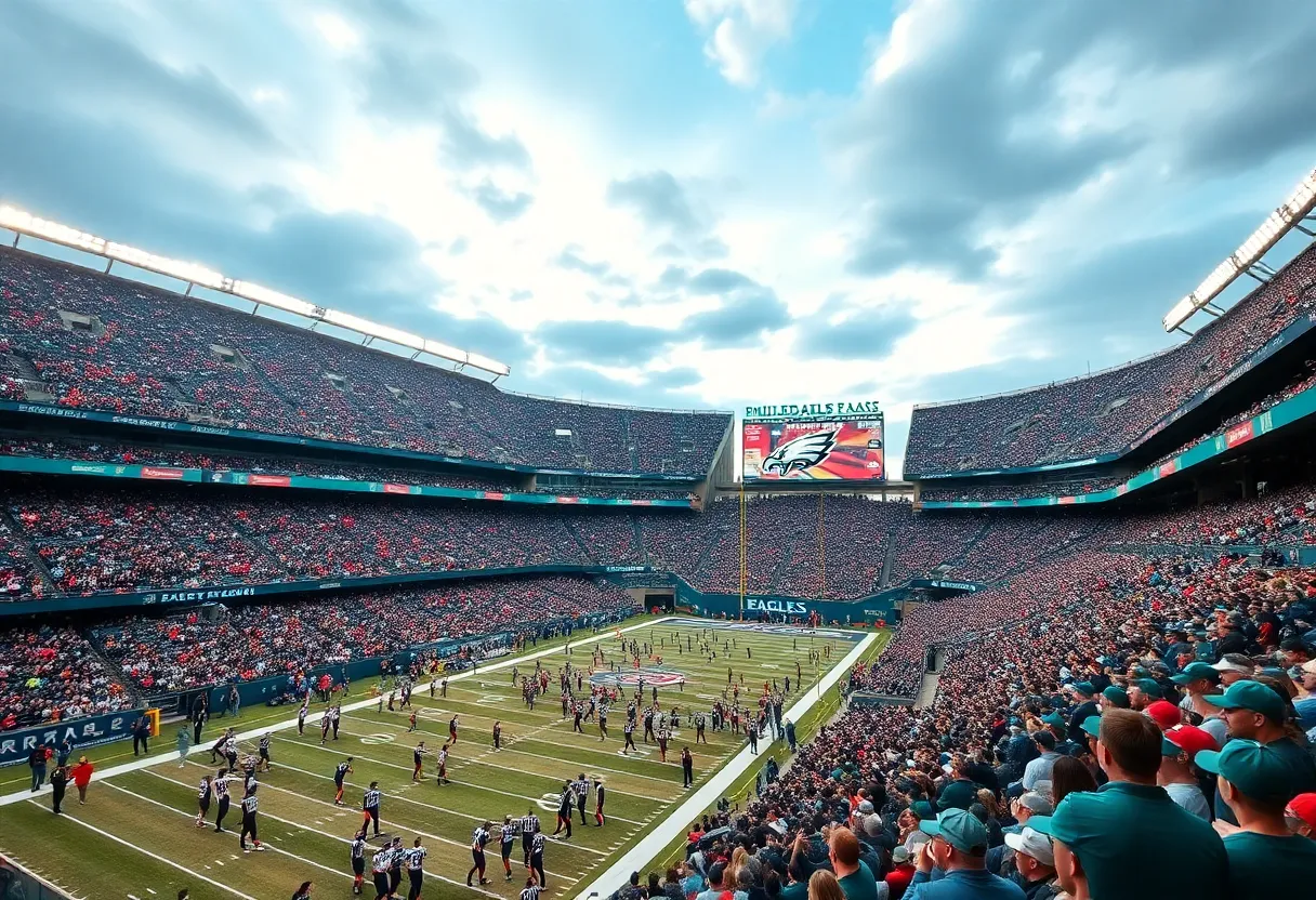A lively atmosphere at the Philadelphia Eagles NFL game