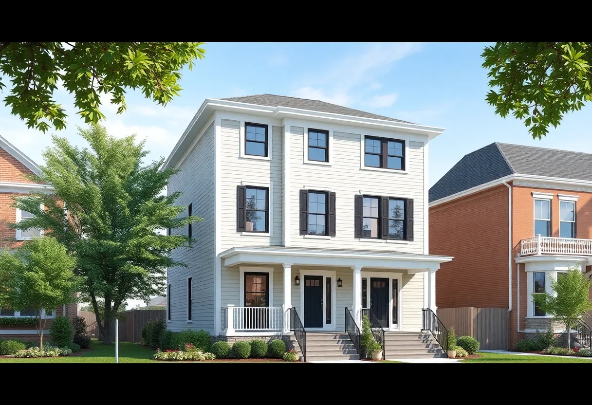 Architectural rendering of a new single-family residence in Germantown.