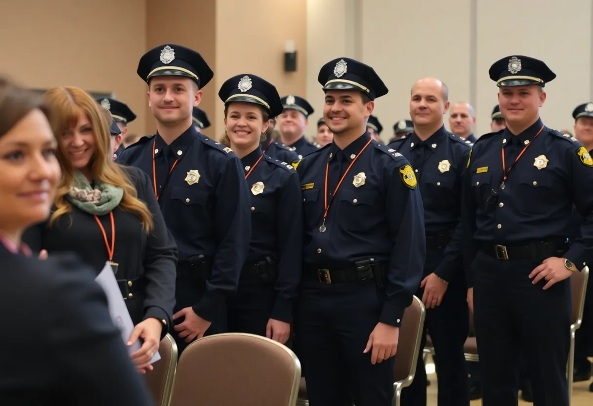 New Pennsylvania State Troopers at their graduation ceremony
