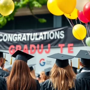 Students celebrating their graduation at Pennsylvania university
