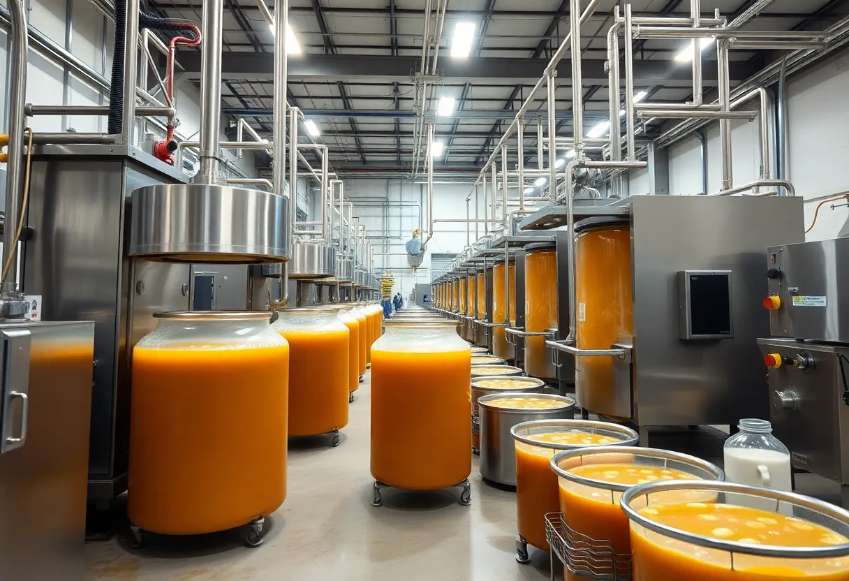 Interior of KettleWorks manufacturing facility with production equipment.