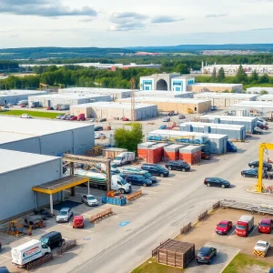 Industrial park in Pennsylvania representing economic growth