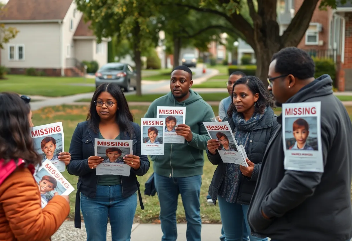 Community gathering for missing juveniles awareness