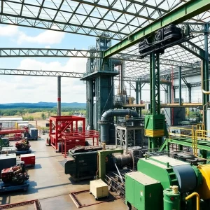 Modern steel manufacturing facility in Pennsylvania