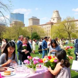 Families enjoying Mother's Day brunch in Philadelphia