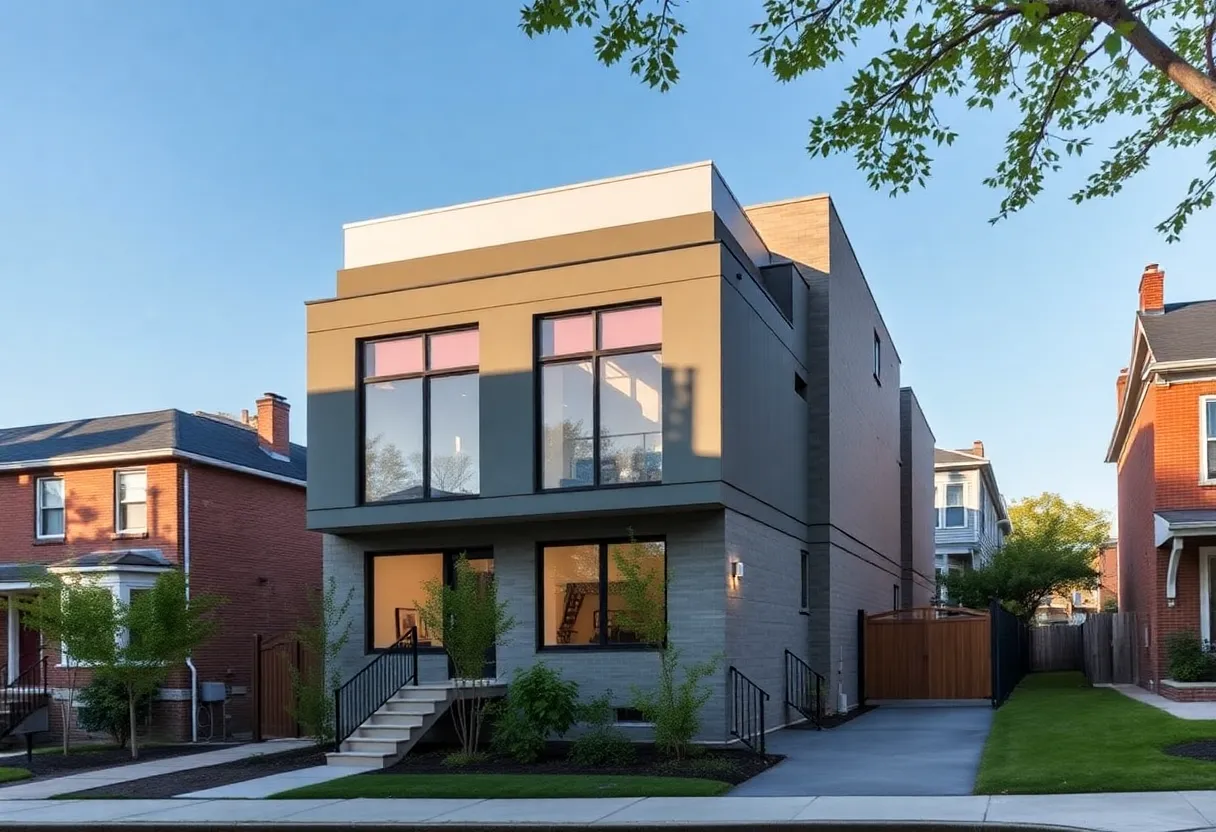 New three-story single-family home in Germantown, Philadelphia