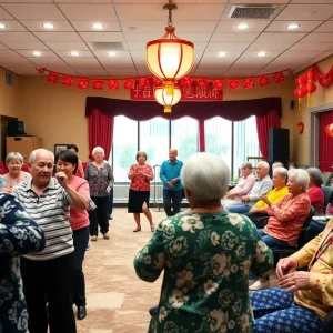 Seniors engaged in activities at On Lok Senior Center