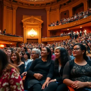 Audience enjoying an opera performance in Philadelphia