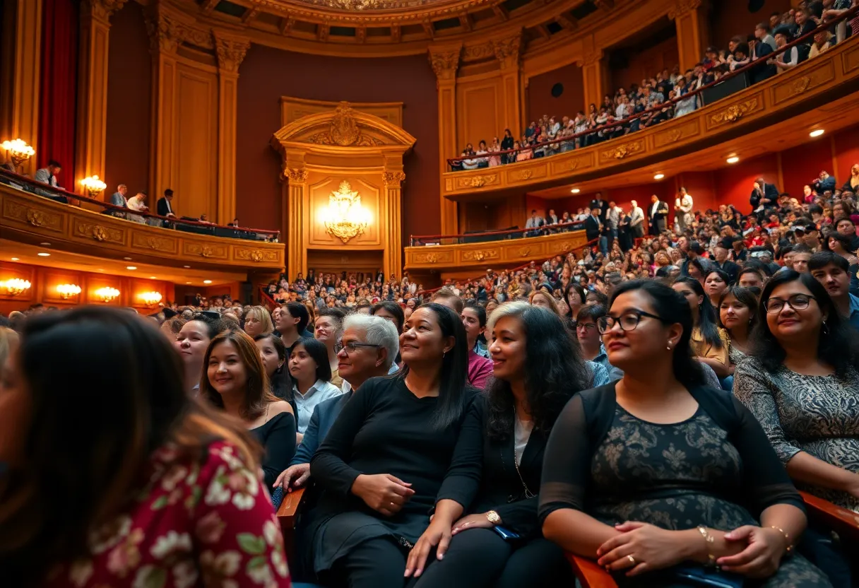 Audience enjoying an opera performance in Philadelphia