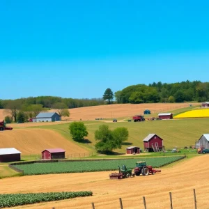 Landscape of small and mid-sized farms in Pennsylvania