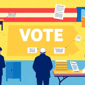 Pennsylvania election process with early voting and mail-in ballots