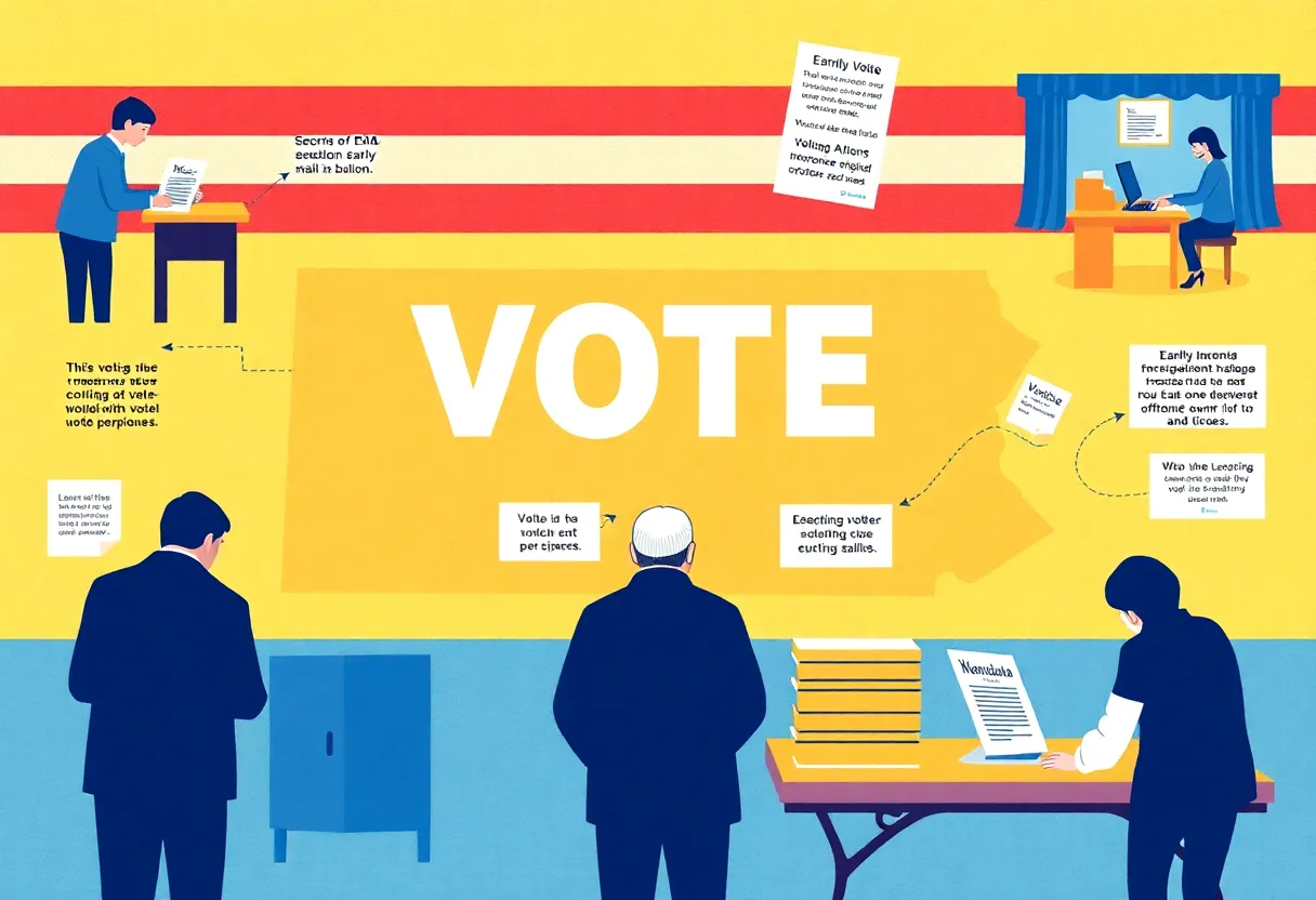 Pennsylvania election process with early voting and mail-in ballots