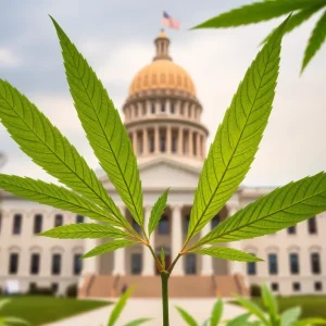 Illustration representing Pennsylvania's marijuana legalization bill.